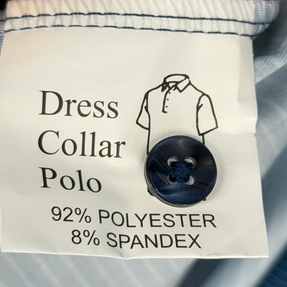 Collars & Co Featherweight Flex Polo Shirt Men's Relaxed 3XL Woodmont Blue NEW - Picture 7 of 9